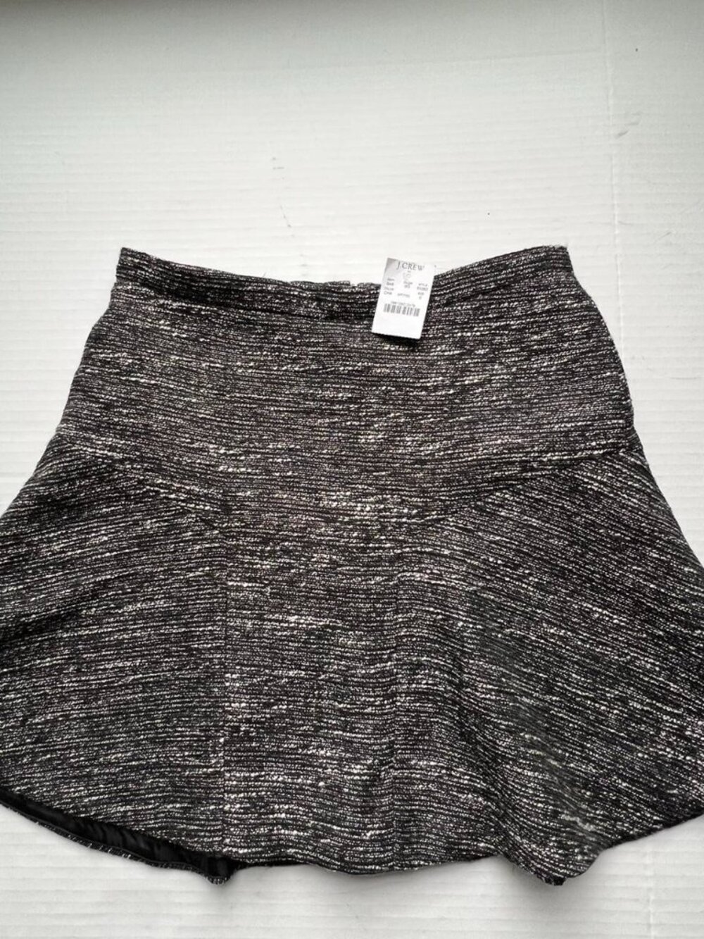 J.Crew Women's Metallic Tweed Fit & Flare Skirt | NWT | Size 0